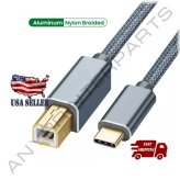 Nylon USB Printer Cable for Epson, HP, Canon, Brother Scanners