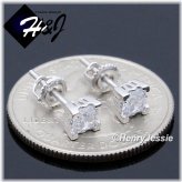 Sterling Square Stud Earring