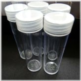 Clear Nickel Coin Tubes with Screw Caps (Pack of 5)