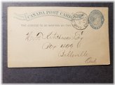 Charlottetown, PEI Postal Card with Note - 1889