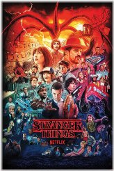 Upside Down Memories" - TV Show Poster Montage for Stranger Things Fans (Size: 24" x 36")