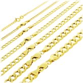 Gold Curb Chain Set