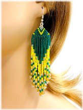 Aqua Breeze Beaded Earrings
