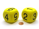 Numbered Foam Dice Set