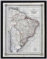 Brazilian Empire Cartography - 1846 Rio de Janeiro & Bahia Map