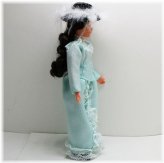 Aqua Feathered Gown Doll