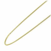 Golden Box Chain Necklace with Lobster Clasp