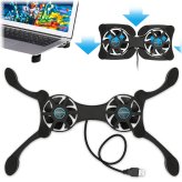 WhisperCool Foldable Laptop Stand with Dual Fans