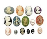 Assorted Resin Acrylic Cameos for DIY Jewelry Making and Repair