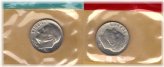 1969-P & D Uncirculated Roosevelt Dimes Duo in Mint Set Cello