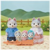 Whimsical Husky Family Play Set