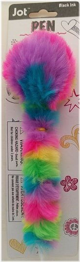 Rainbow Fluffy Pom Pom Pens