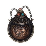 Antique Tibetan Aroma Treasure with Ornate Details