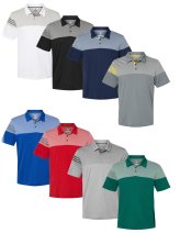 Heathered Colorblocked Polo Golf Shirt