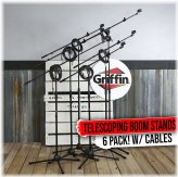 StagePro Telescoping Mic Stand Set