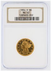 Dahlonega Mint 1854-D Liberty Head Gold Coin