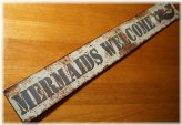 Tropical Mermaids Welcome Rustic Tin Sign