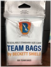 Shielded Card Sleeves & Resealable Team Bags - 100 Pack