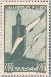 Storks and Minarets of French Morocco Stamp Set