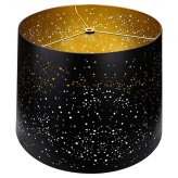 Starry Sky Etched Metal Lamp Shade in Black and Gold