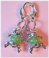 Emerald Frog Charm Artisan Earrings