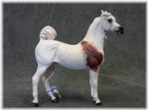 Bloody Shoulder Arabian Mare Model Horse by Horraw Studios