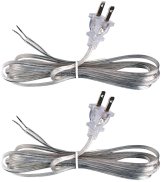 8-Foot Silver Lamp Cord, Pack of 2