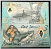 Cook Islands 3 Dollars Polymer 2021 World Paper Money UNC Currency