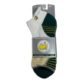 Green and White Striped Ankle Golf Socks