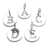 Personalized Initial Charm Pendant in Sterling Silver