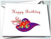 Ladies of Society Purple Hat Birthday Note Cards