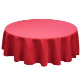 Round Polyester Tablecloth in Multiple Colors