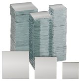 Reflective Square Tiles Set - 150 Pieces in 3 Sizes for DIY Crafts and Centerpieces