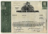 Pennsylvania Food Fair Stores Stock Certificate