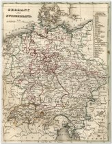 European Territories Map of 1835 by Bradford