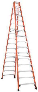 Fiberglass Twin Stepladder - Heavy Duty and Durable