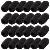 Black Mini Foam Windscreen Set for Headset and Lavalier Mics