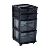 Smoke Tint Vertical Storage Cabinet