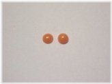 Salmon Pink Coral Polished Cabochon Pair