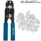 Network Cable Crimper Kit with 10 Connectors