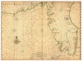 Florida Coastal Map - 1639 Vintage Wall Art