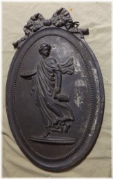 Greco Roman Revival Oval Decorative Plaque
