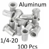 Aluminum Hexagonal Flange Nuts (Pack of 100)