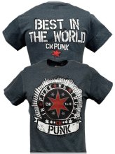 Gray CM Punk Best In the World Men's T-Shirt