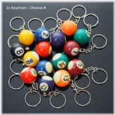 Numbered Pool Ball Keychain Gift