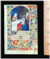 Candlelit Moments: A Medieval Book of Hours Leaf from France