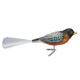 Clip-on Robin Glass Ornament