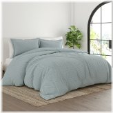 Gray Diagonal Duvet Set