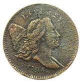 1794 Liberty Cap Flowing Hair Half Cent - NGC Certified XF Detail