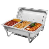 Elegant Buffet Set with Stainless Steel Food Pans